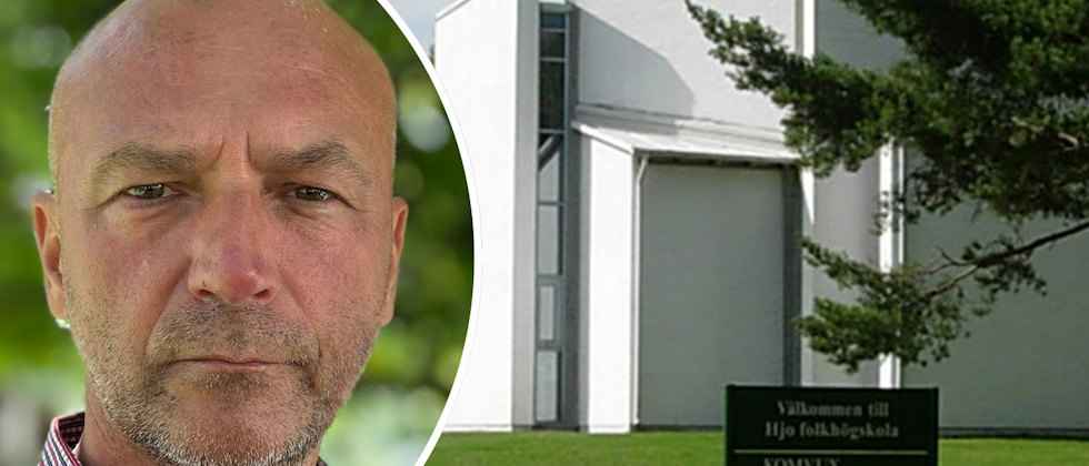 Ett porträtt av Darco Maric och kapellet vid Hjo folkhögskola